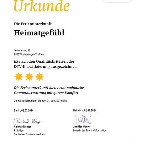 Ferienwohnung Heimatgefuehl Thalheim Leibertingen Exteriér fotografie